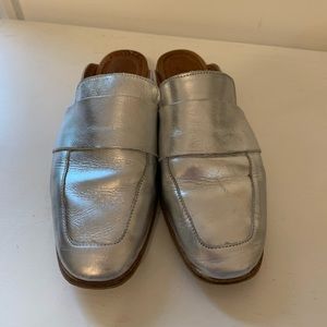 Free people silver loafers